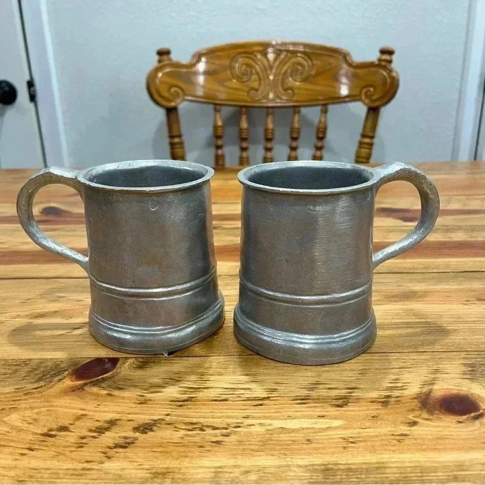 Wilton- RWP VINTAGE pewter mugs Steins with interesting markings